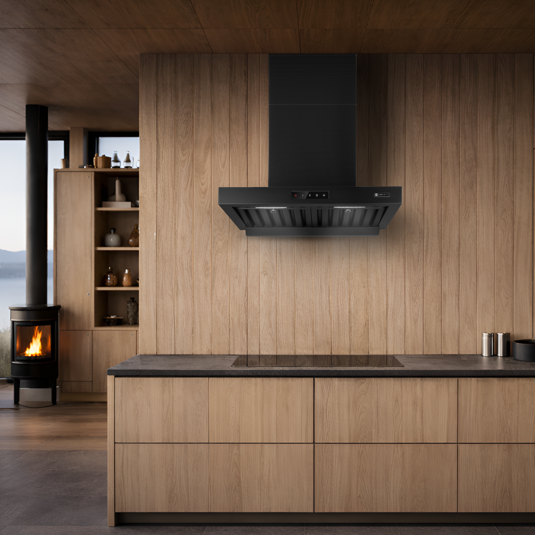Cooker Hood Form 60 Black Wall Kompatic