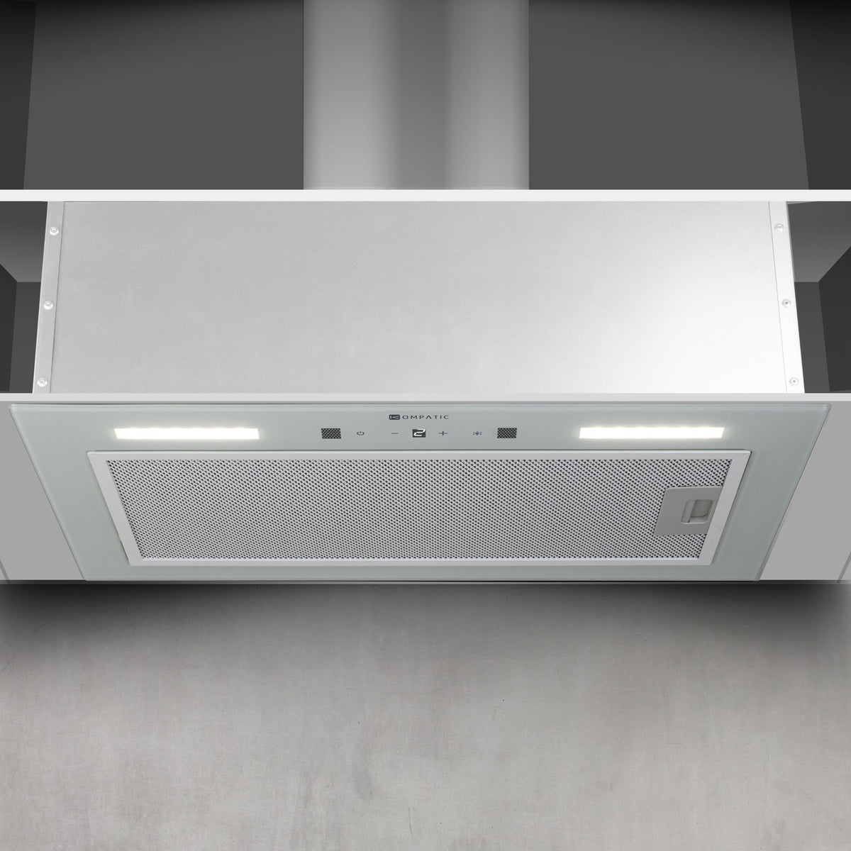 KCLE50SIC Cooker Hood Cleo 50 Bs White Built-In Carbon Filters Kompatic