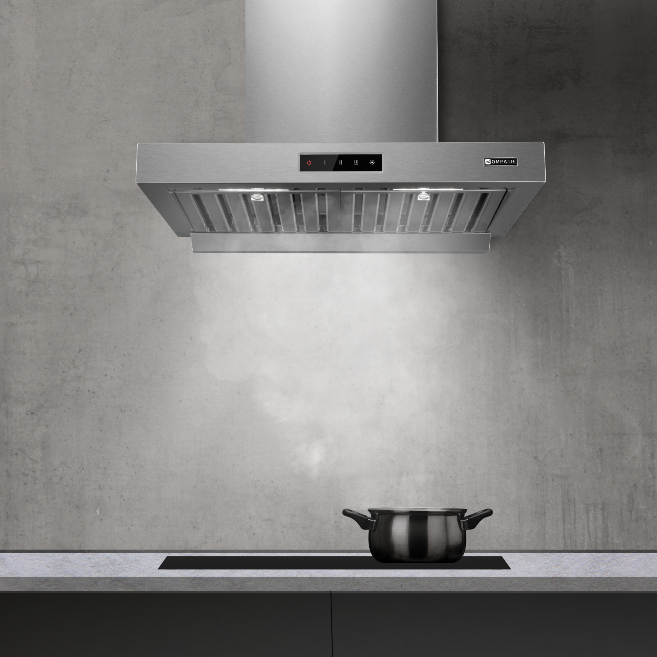 Cooker Hood Form 60 Stainless Steel Wall Kompatic