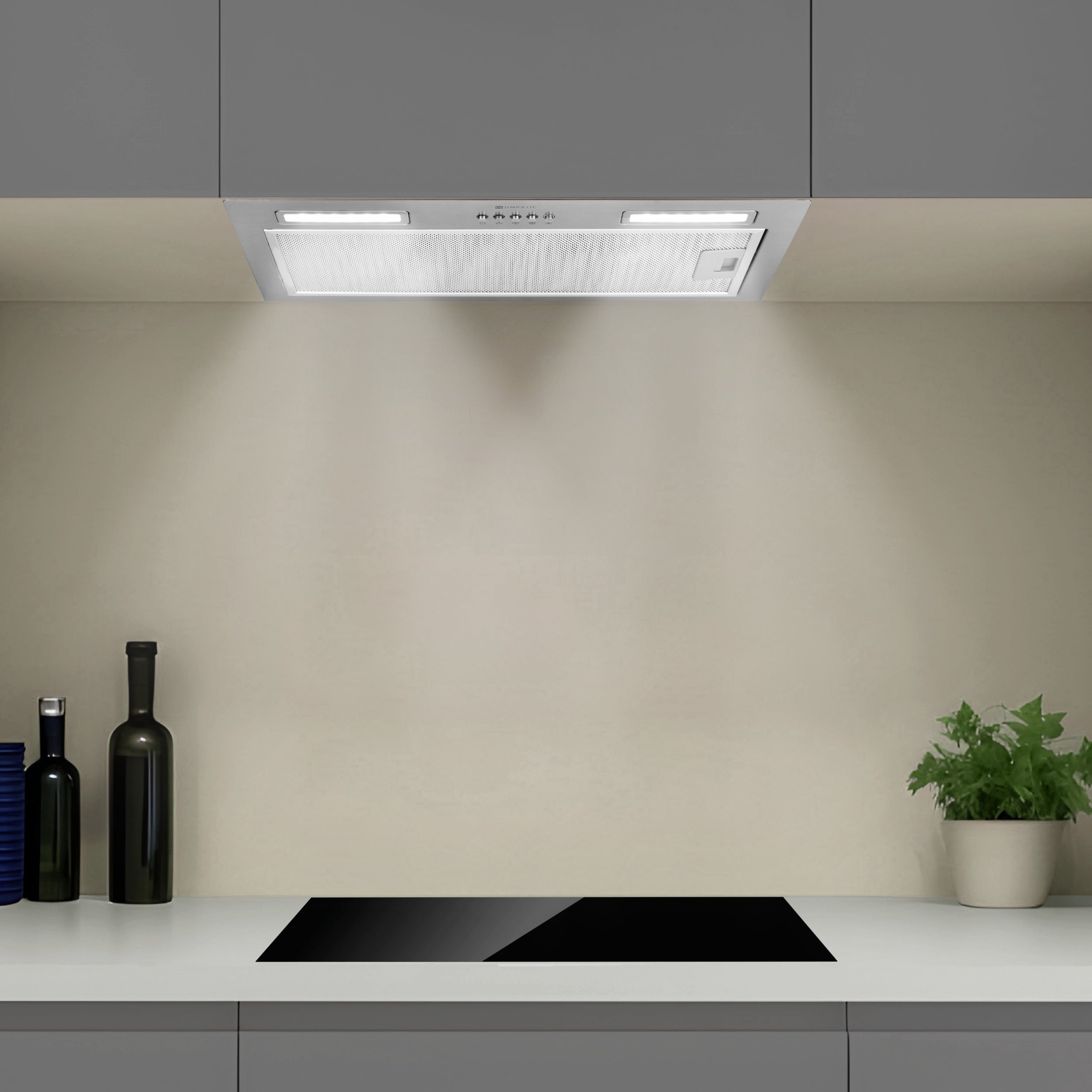 Cooker Hood Lane 50 Stainless Steel Built-In 55W Brushless Dc Motor Kompatic