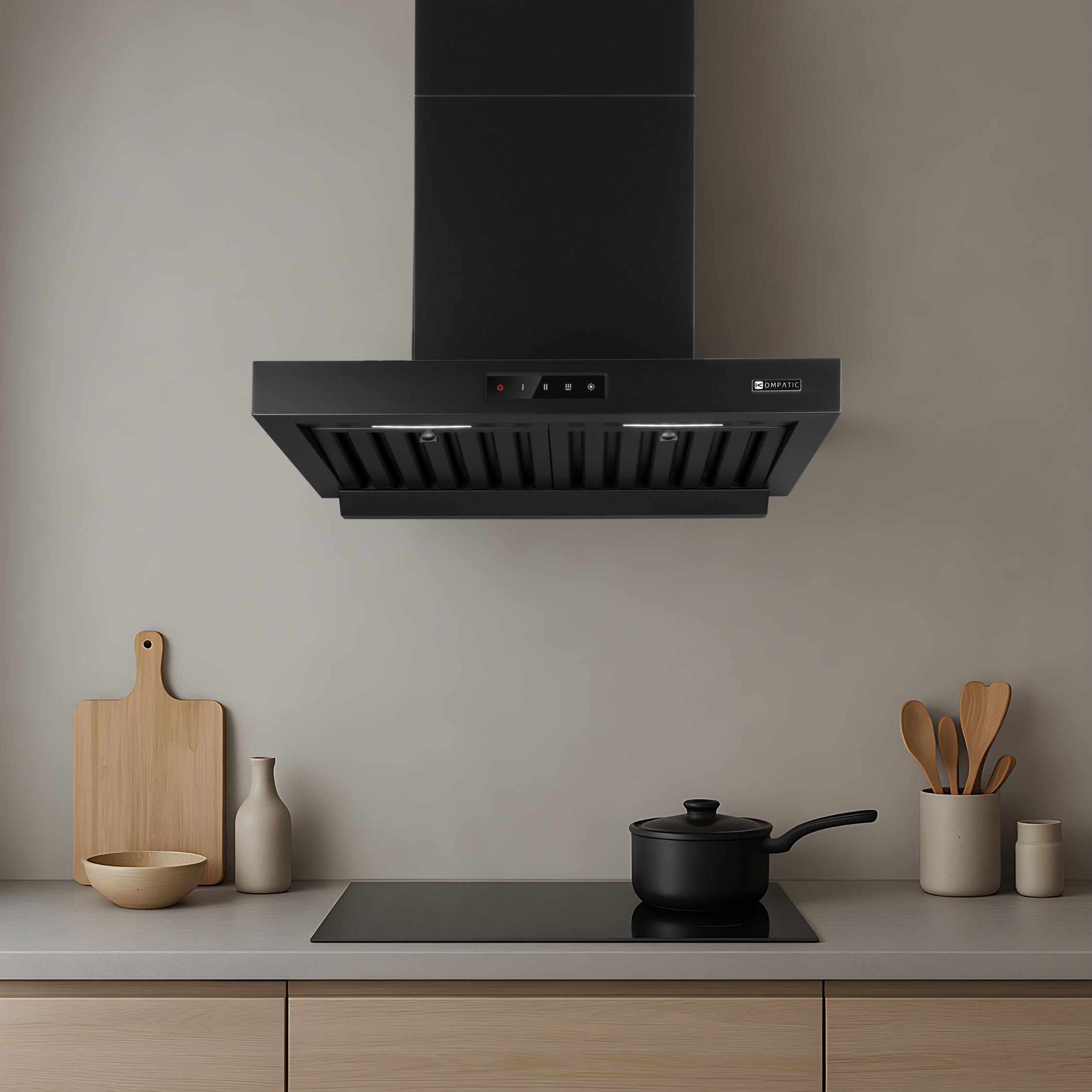 Cooker Hood Form 60 Black Wall Kompatic