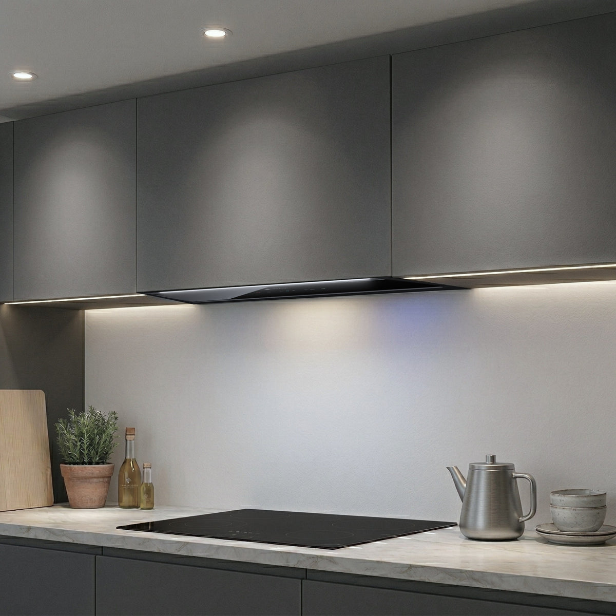 KPYR90BIB Cooker Hood Yara 90 Bb Black Built-In Kompatic
