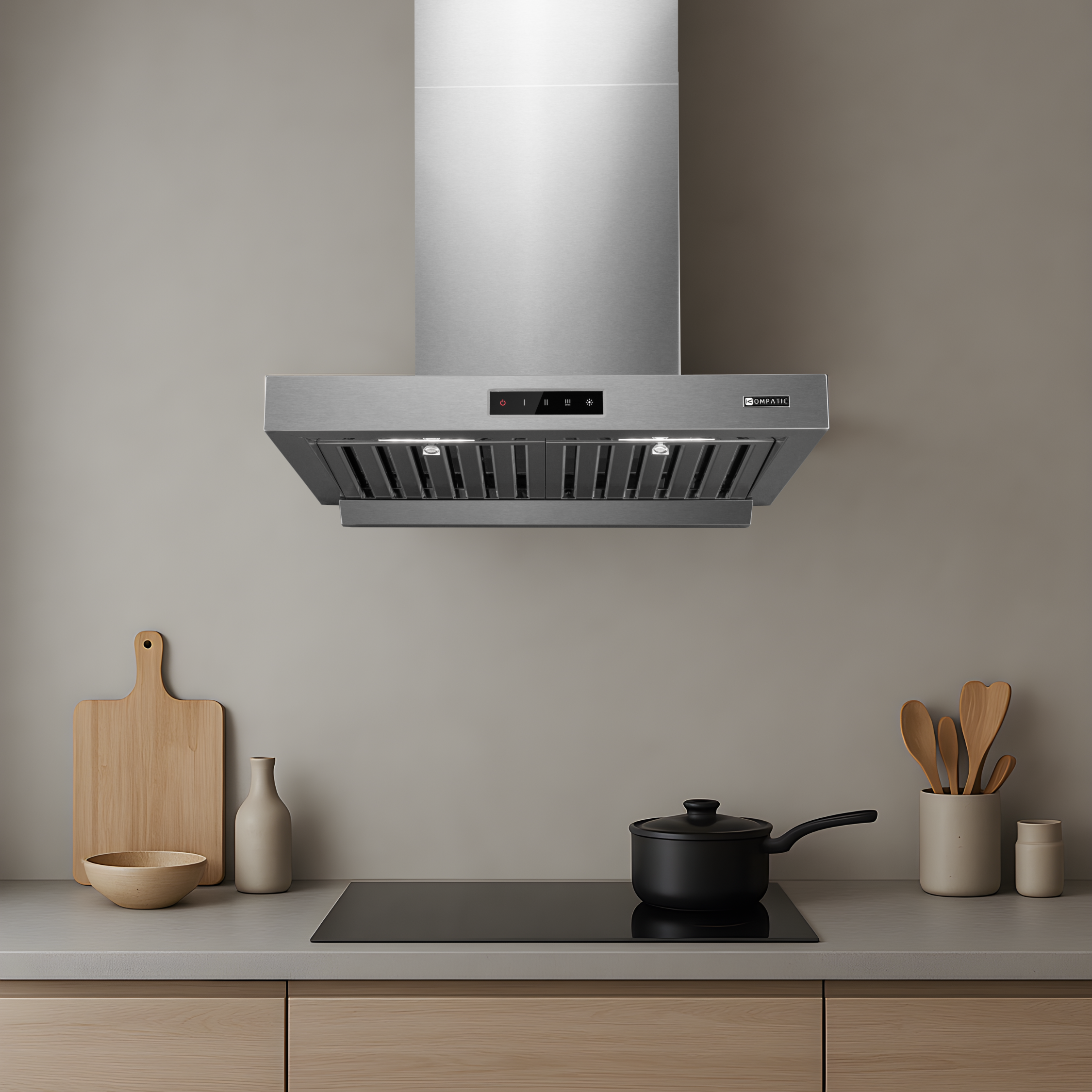 Cooker Hood Form 60 Stainless Steel Wall Kompatic