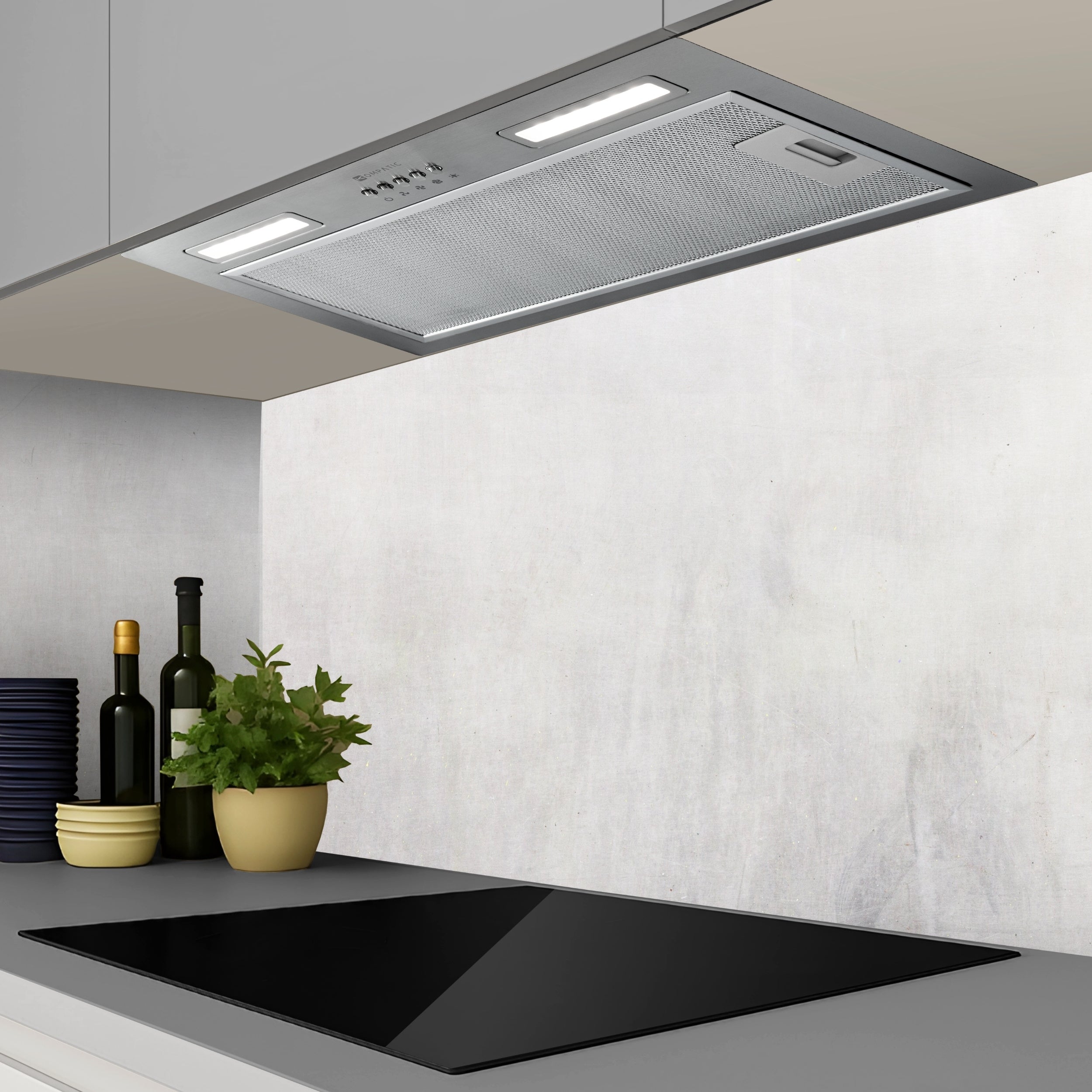 Cooker Hood Lane 50 Stainless Steel Built-In 55W Brushless Dc Motor Kompatic