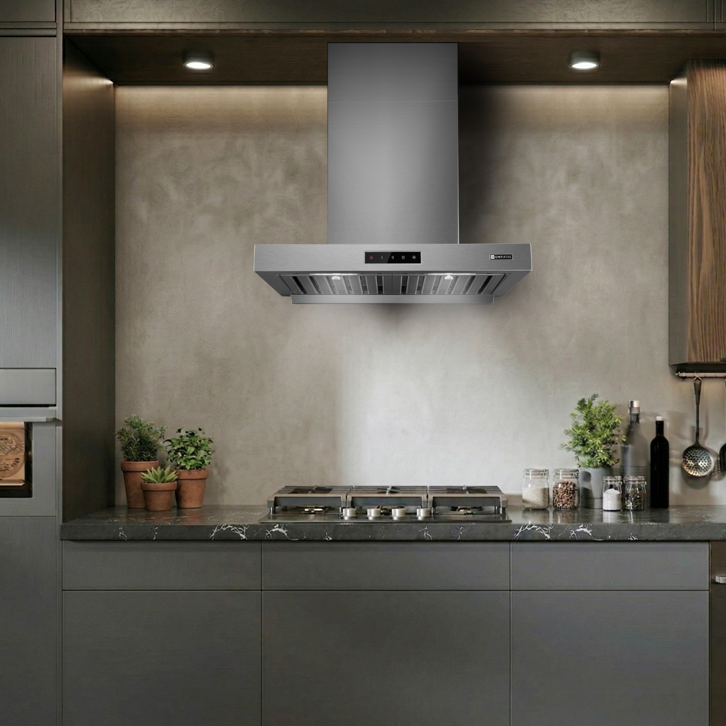 Cooker Hood Form 60 Stainless Steel Wall Kompatic