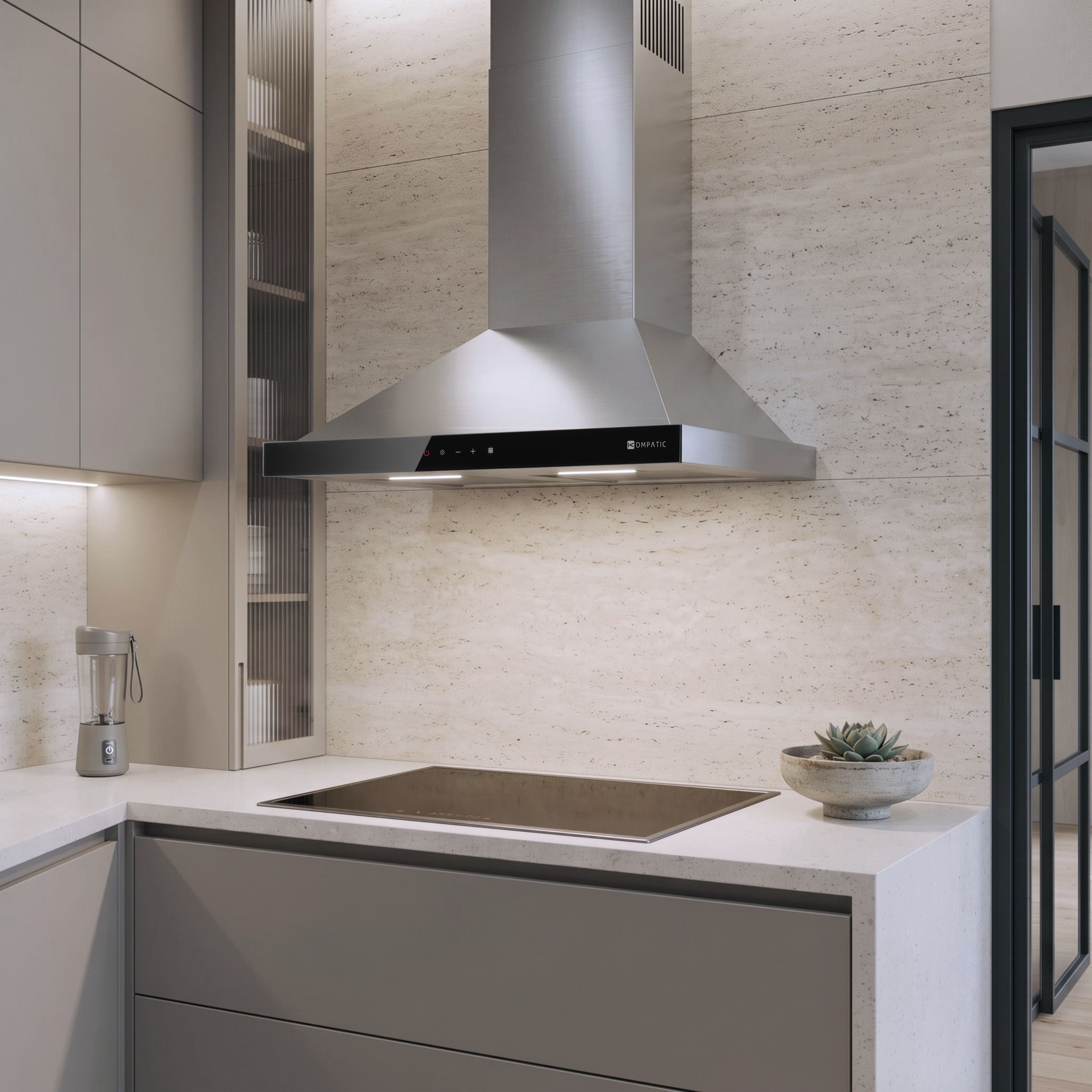 Cooker Hood Alvia 60 Stainless Steel Wall Kompatic