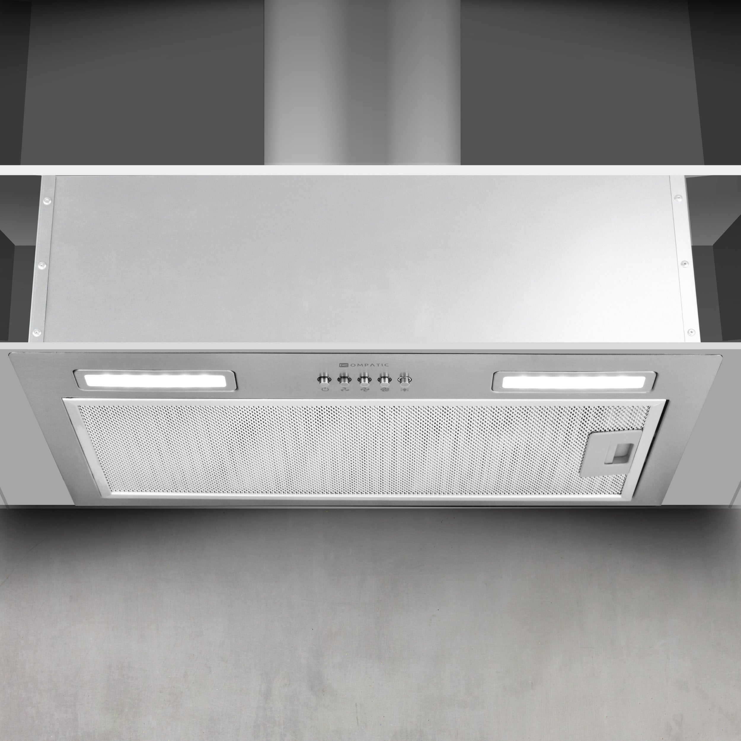 Cooker Hood Lane 50 Stainless Steel Built-In 55W Brushless Dc Motor Kompatic