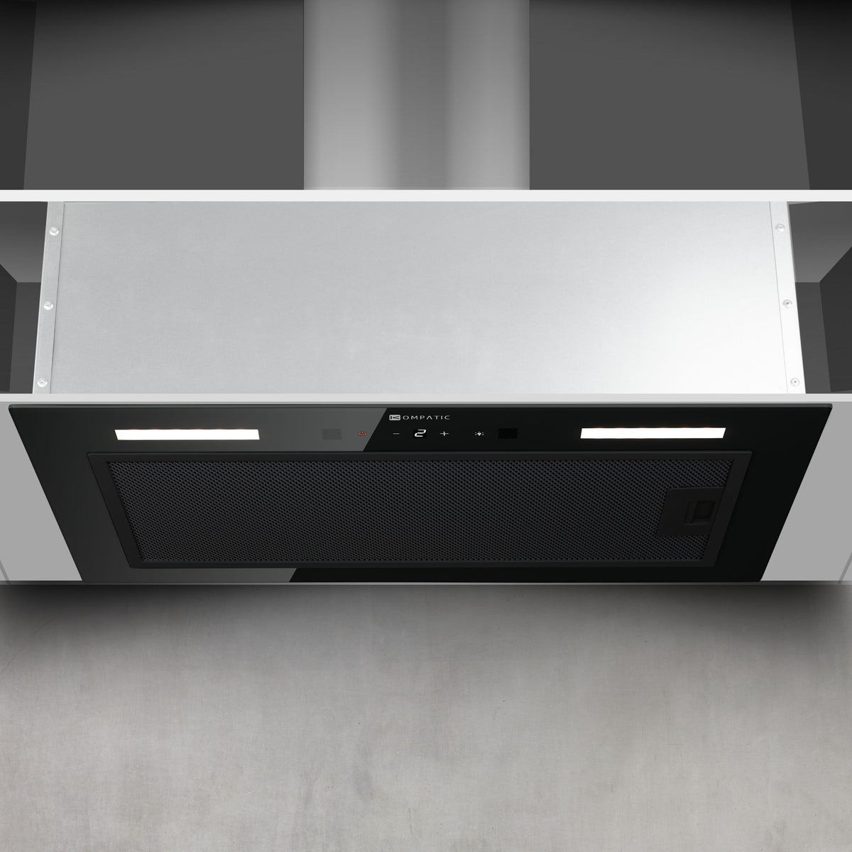 KCLE50BIC Cooker Hood Cleo 50 Bb Black Built-In Carbon Filters Kompatic
