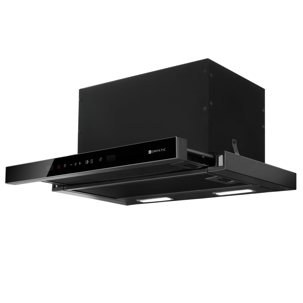 KNA60TB Cooker Hood Novia 60 Black Telescopic 800 M3/H Telescopic Kompatic