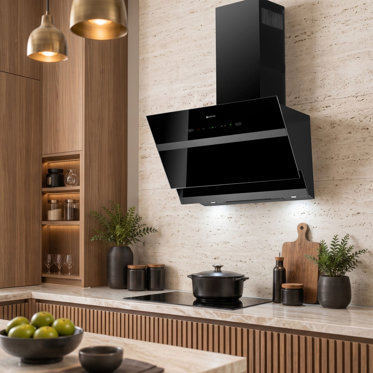 KELSW60B Cooker Hood Eloise 60 Wb Black Wall Kompatic