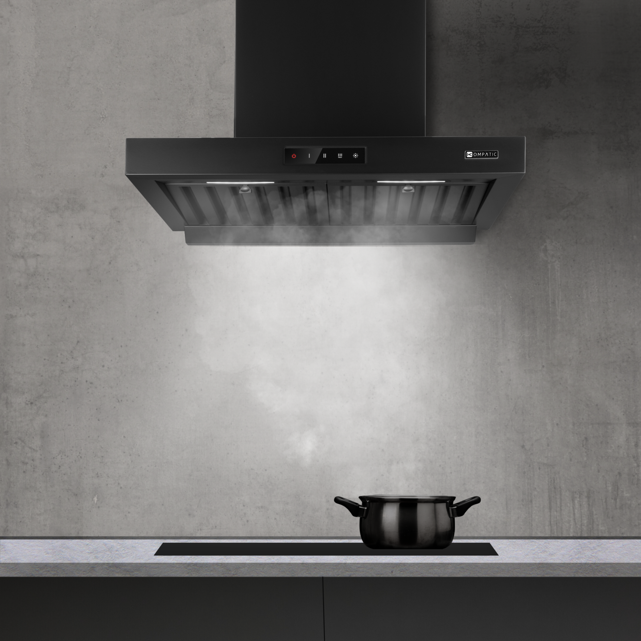 Cooker Hood Form 60 Black Wall Kompatic