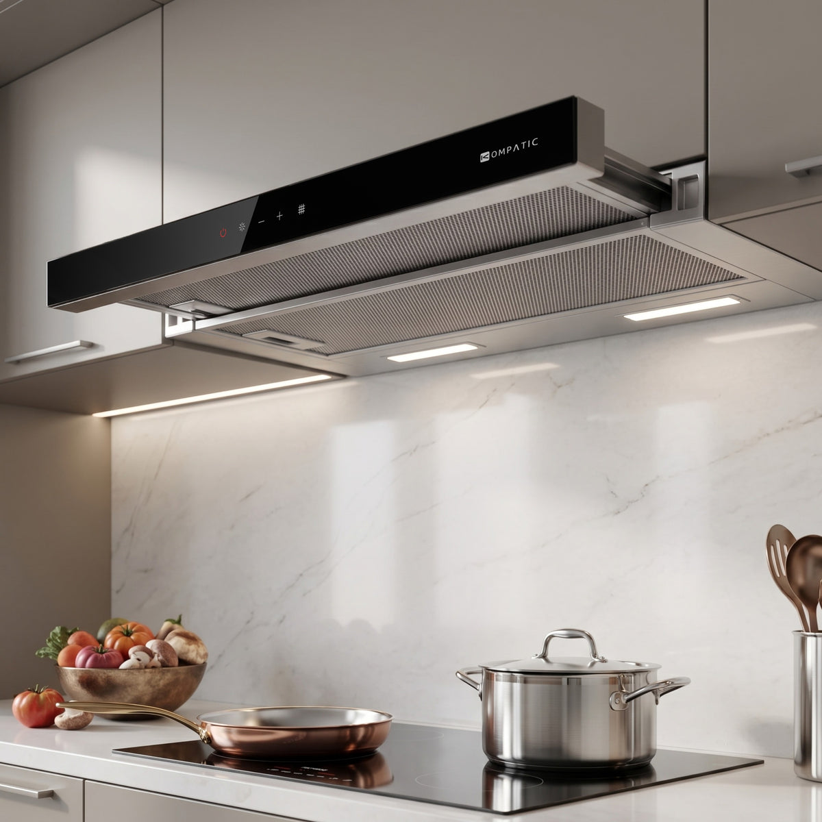 KAIRT60 Cooker Hood Aira 60 Stainless Steel Telescopic Kompatic