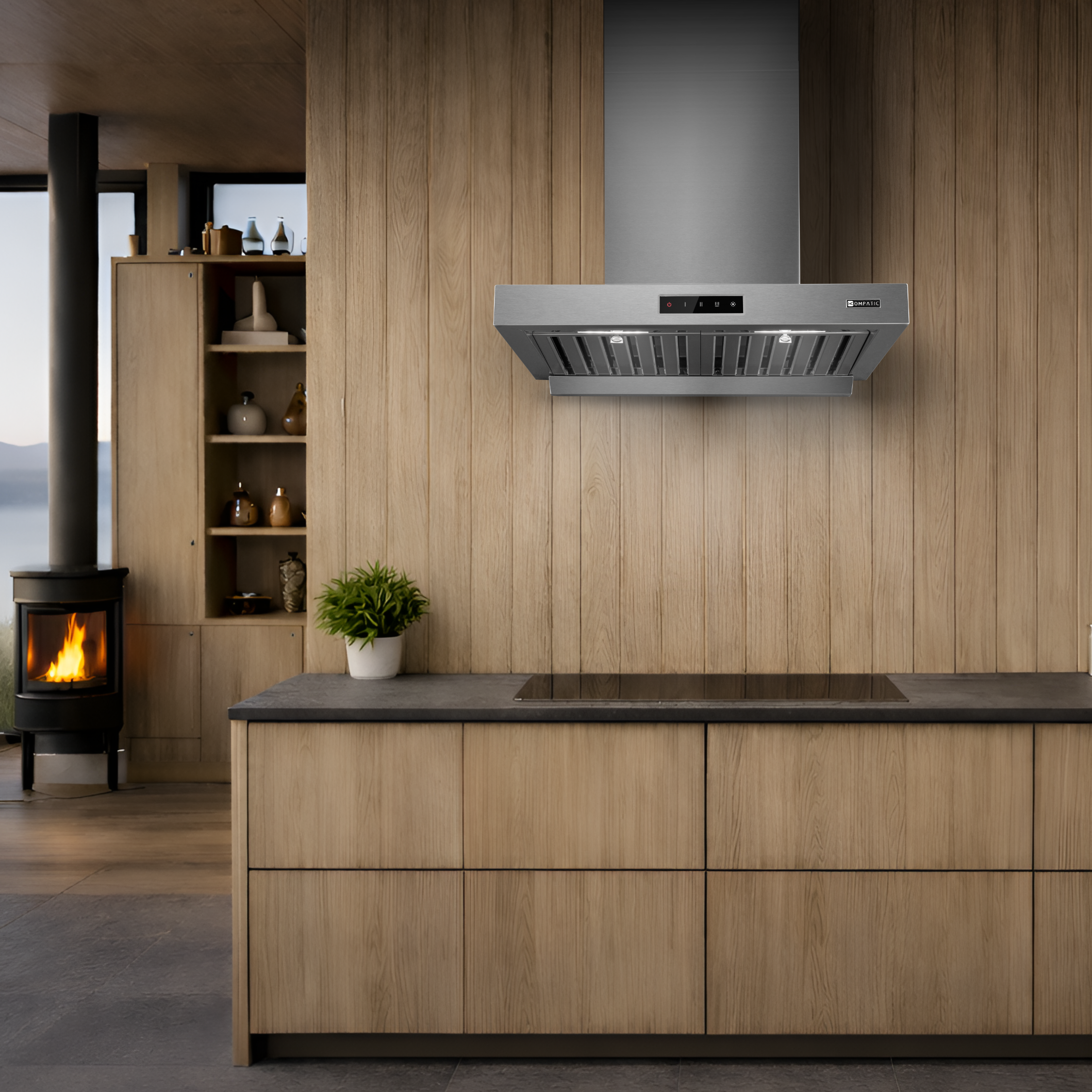 Cooker Hood Form 60 Stainless Steel Wall Kompatic